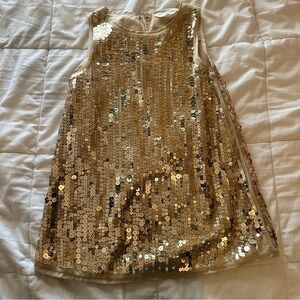H&M Gold Sequin Detail Top
